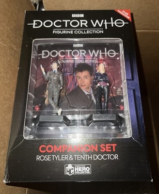 Doctor Who BBC Companion Figure Set The 10th Doctor & Rose Tyler Eaglemoss Set