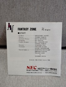 PC Engine HuCARD Fantasy Zone Rare Japan Region