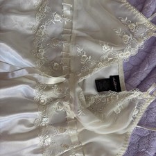 White and cream lace slip dress