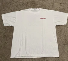 Vintage Ford Mustang Shelby Shirt Mens XL Auto Racing Y2K White Short Sleeve