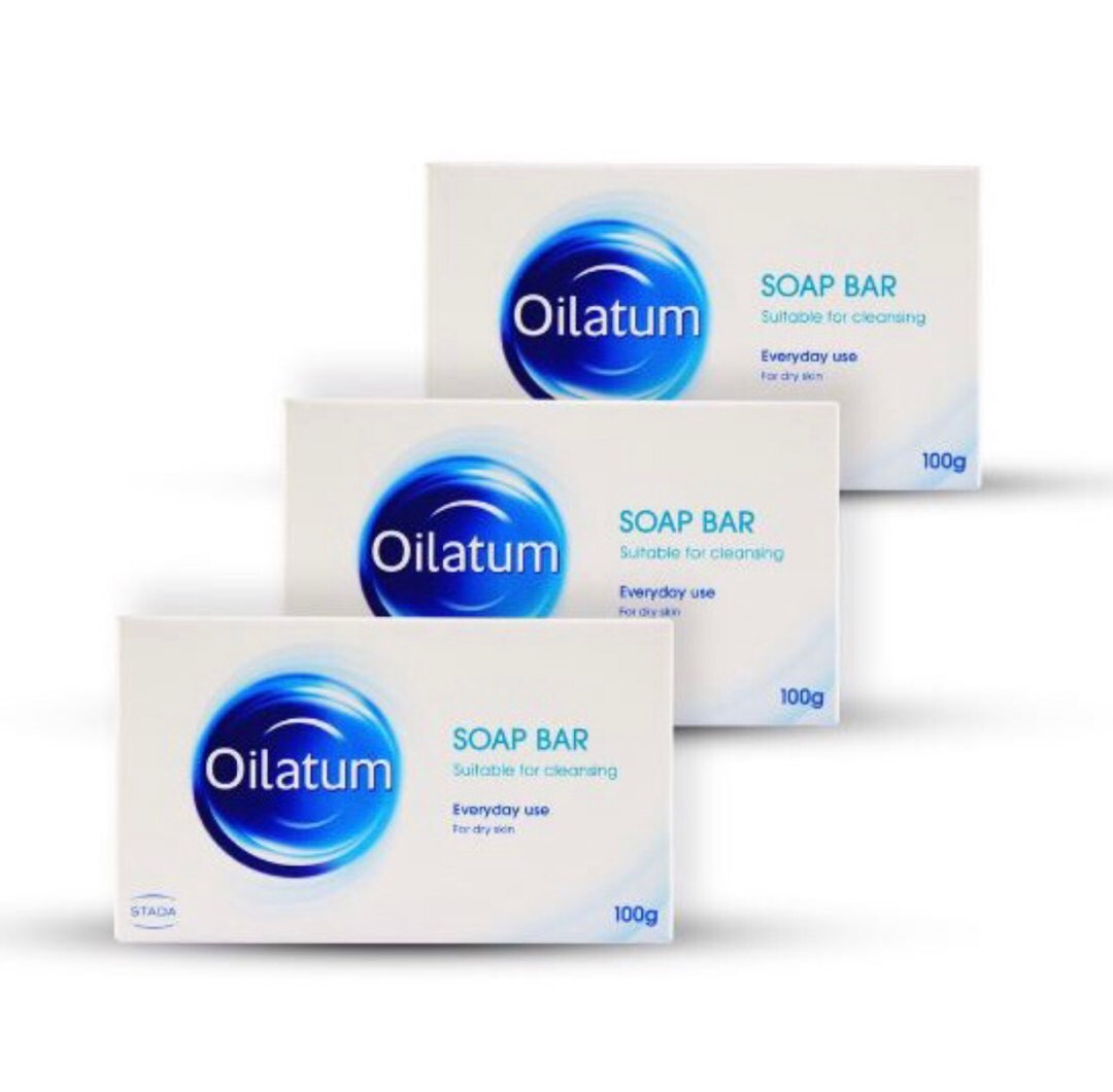 3's X 100g OILATUM Bar SOAP For Dry Skin Gently Cleanses Moisturises
