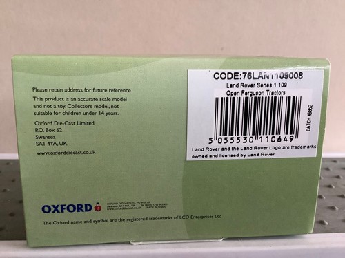 ✅Oxford 76LAN1109008 1:76 Land Rover Serie 1 Open Fergusen (EX404-8S20/05) - Foto 2 di 7