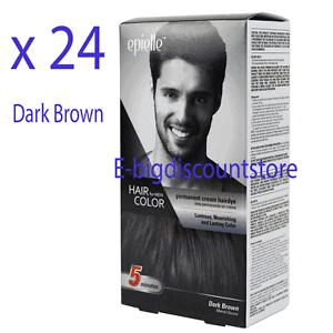 Details About Lot Of 24 Dark Brown Color For Men Epielle Permanent Hair Dye In 5 Min New Look