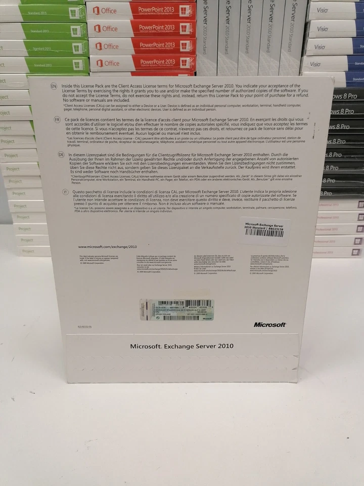 Microsoft Exchange Server 2010 Standard Client Access German MLP 5 Device CAL - Immagine 2 di 3