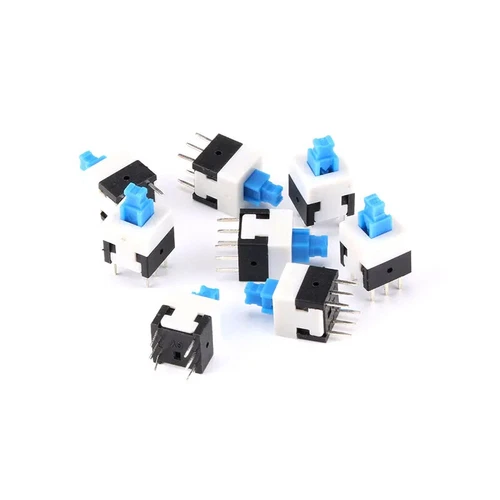 20Pcs 8x8mm DPDT Blue Push Button Switch Self-Locking 6Pin Multimeter - Picture 6 of 7
