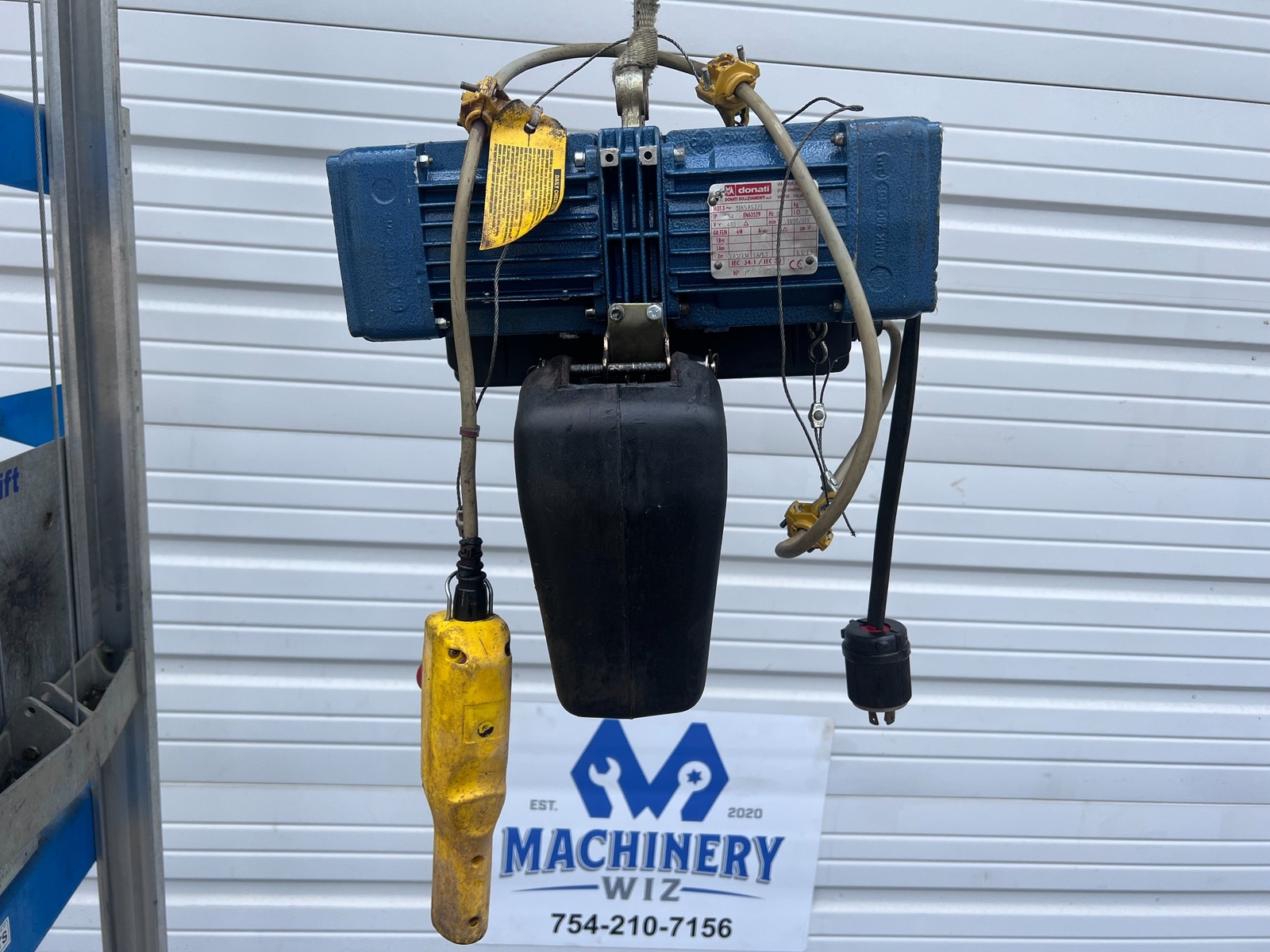 DONATI DMK 2 Electric Chain Hoist 1/2 ton 1000lbs 15' Lift eBay