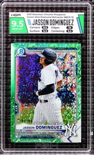 JASSON DOMINGUEZ - 2021 BOWMAN CHROME PROSPECT GREEN MINI-DIAMOND REFRACTOR  9.5