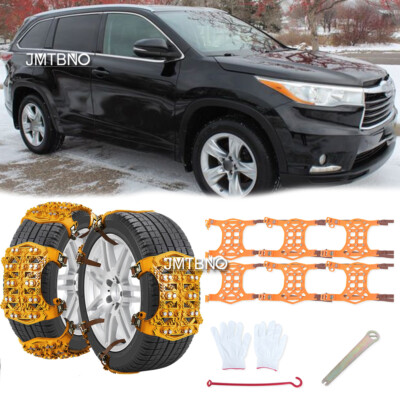 6PCS Truck Wheel Tire Snow Emergency Anti-skid Chains For Toyota Highlander XSE