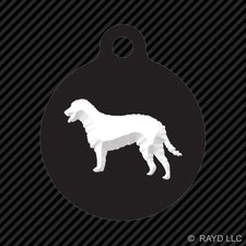 Curly Coated Retriever Keychain Round with Tab dog engraved many colors pet