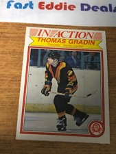 O-PEE-CHEE NHL HOCKEY 1982-83 THOMAS GRADIN IN ACTION CARD 345 VANCOUVER CANUCK