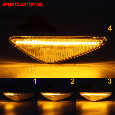 Buy For 2002-2005 BMW E46 3-Series Smoke Lens LED Side Marker Lights Signal Lamps In Walnut - Foto 8