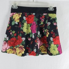 Ted Baker Skater Skirt Girls 10 Floral Black
