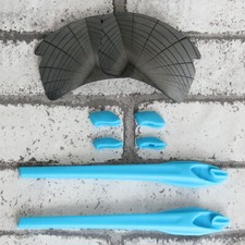 Blue Rubber Kits  Silver Replacement lenses for-Oakley Flak 2.0 XL Sunglass