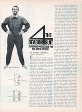 1971 Eddie Bauer 4 Season Suit PRINT REVIEW Vintage Scuba Diver over Wet Suit