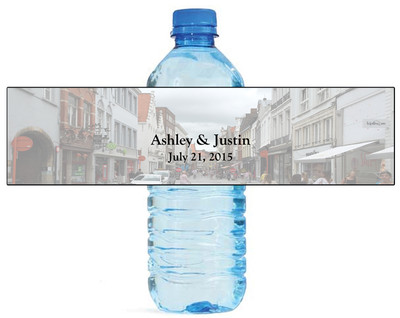 100 Bruges Oldworld Europe Wedding Anniversary Travel Party Water Bottle Labels