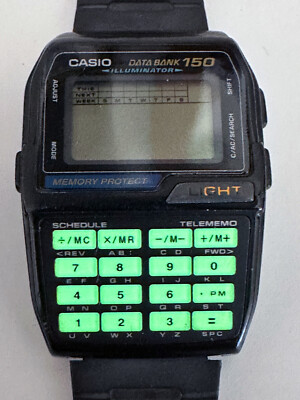 極美品✨DATABANK DBC-1500 CASIO 90s Vintage RARE VINTAGE* CASIO DATABANK DBC-150 * RARE VERSION WITH GLOWING