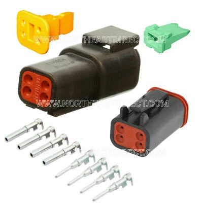 4 Pin Black Deutsch DT DT04-4P DT06-4S waterproof electrical connector kit