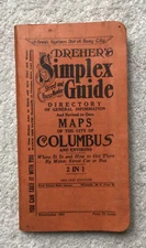 1951 Drehers Simplex Guide Directory of Columbus Ohio Maps Street numbers