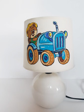 lampe de chevet peint main OURS FERME TRACTEUR FERMIER E197