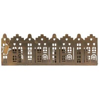 Ib Laursen Kerzenhalter Hausfassade Gold FüR 4 Kerzen 19 Cm KerzenstäNder