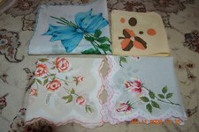 Lot of 4 Vintage Handkerchiefs
