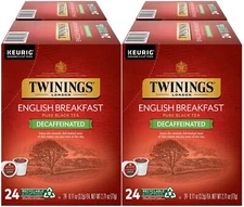 Twinings Decaffeinated English Breakfast Tea K Cup Pods 24 Count Pack of 4 