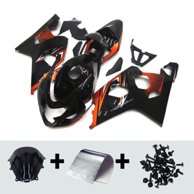 Orange Black Bodywork for Suzuki 2004 2005 GSXR600 GSXR750 K4 04 ABS Fairing Kit
