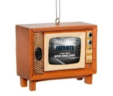 New England Patriots Christmas Tree Holiday Ornament - Logo Nostalgia Retro TV