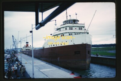 #ad Lemoyne Great Lakes Freighter Ship at Massena in 1962 Kodachrome Slide aa 29 27b $24.99