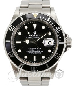 Rolex Submariner Date Black Steel Oyster 40mm No Holes 16610 Z serial BOX  PAPERS | eBay