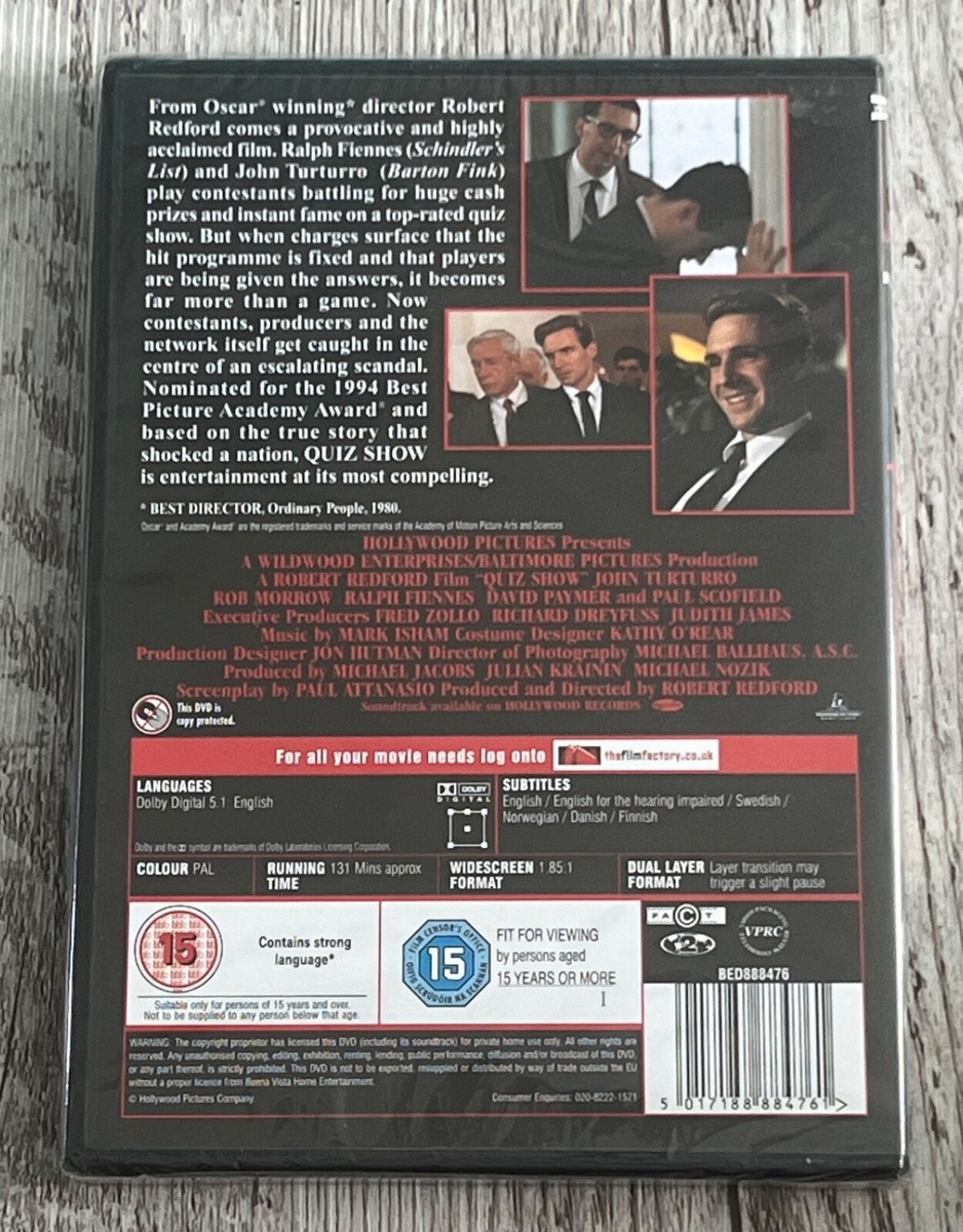 THE　QUIZ DVD Quiz Show (DVD, 2006) for sale online | eBay UK