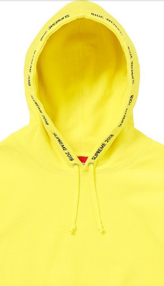 SUPREME S/S '18 Channel Hooded Sweatshirt Lemon size Large | eBay