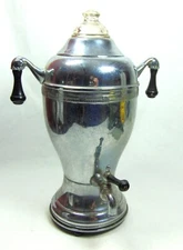 Antique Silverplated Electric Urn Percolator by Everbrite (Ca. 1930's)