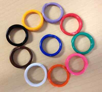 25 Poultry Spiral ID Leg Bands Basic Size 11 Chicken 10 colored 11/16 ...