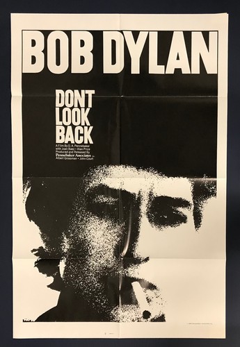 DON't LOOK BACK (R1983) Original Folded Movie Poster - Bob Dylan