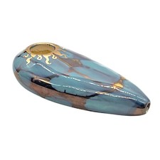 4" Ceramic Smoking Tobacco Pipe Oval Iced Mint Made In USA