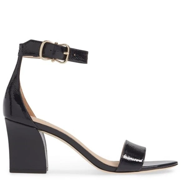 Kate Spade New York Susane Heeled Sandal Pumps Black Patent 8M US. BNIB