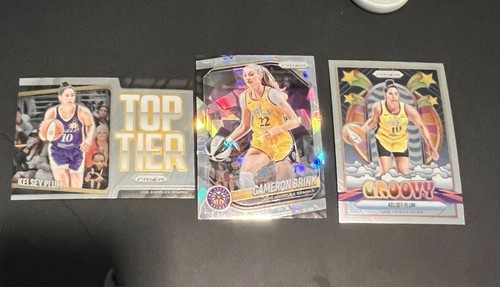 2025 Panini Prizm WNBA Groovy Insert #5 Kelsey Plum Cam Brink cracked ice