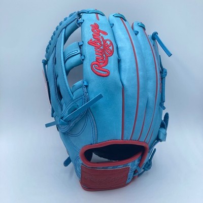 Rawlings Heart Of The Hide Exclusive Baseball Glove Sky Blue Red LHT 12.75''