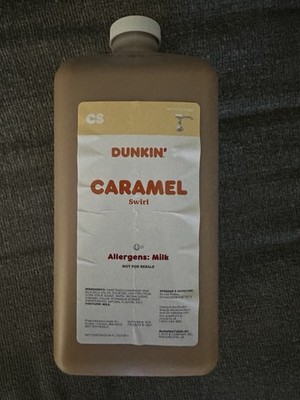 Dunkin' Donuts Caramel Coffee Flavor Swirl 64oz Jug with Pump New Sealed