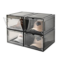 Beehomay Hat Organizer Box, Stackable Clear Baseball Caps Holder Containers