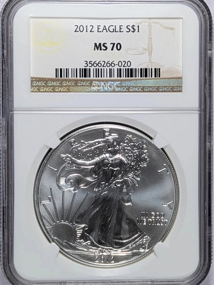 American Eagle MS 70 Graded 2012 Silver Bullion Coins for sale | eBay