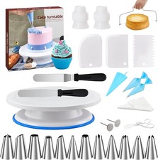 82Pcs Cake Decorating Kit with Turntable, Piping Tips & Baking Tools