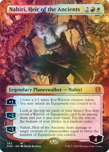 MTG Nahiri, Heir of the Ancients Borderless Foil ** Zendikar Rising ** English