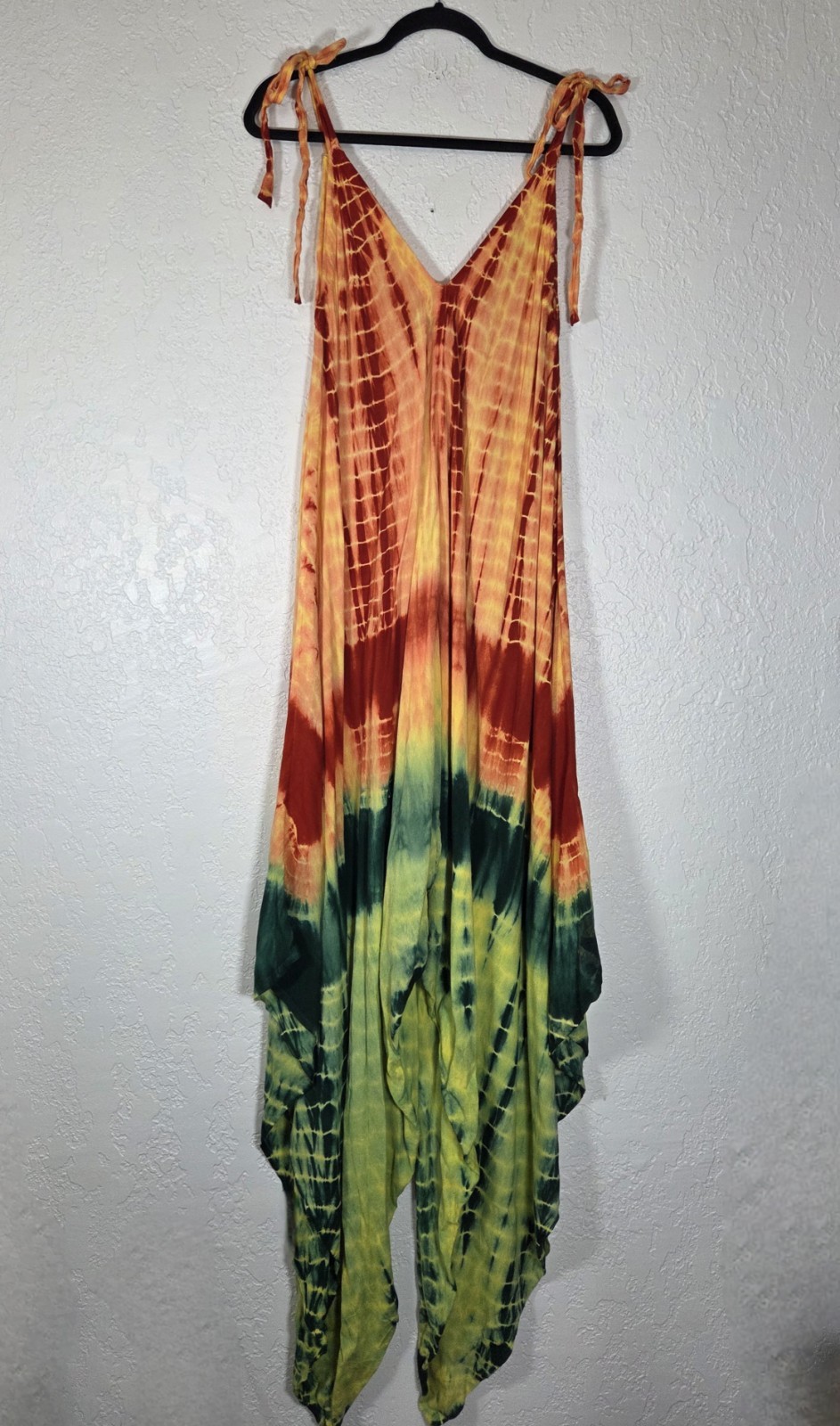 Jumpsuit  Romper Harem Bohemian Tie Dye Hippie Festival Flowy Comfort Women’s OS-image