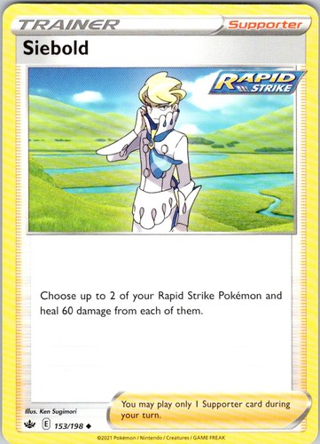 Siebold 153/198 Uncommon Chilling Reign Pokemon Near Mint