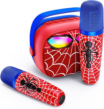 Mini Karaoke Machine for Kids Ages 3-12: Portable Bluetooth Speaker with 2 Wirel