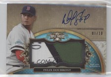 2013 Triple Threads Unity Jumbo Relics Sapphire 1/10 Felix Doubront Auto 13dp