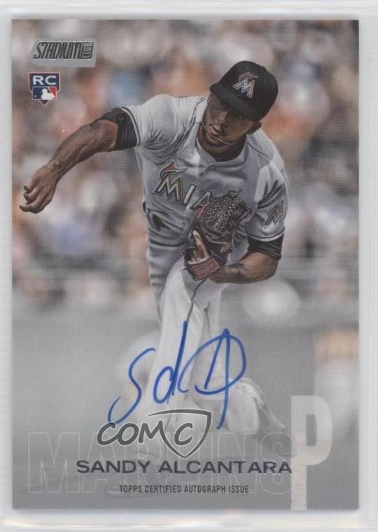 2018 Topps Stadium Club Sandy Alcantara #SCA-SA Auto 1o7b