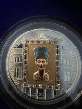 2012 Masterpieces of Art Coin - Nefertiti 3oz Ag coin & 1/4oz Au bar- Prem. Ed